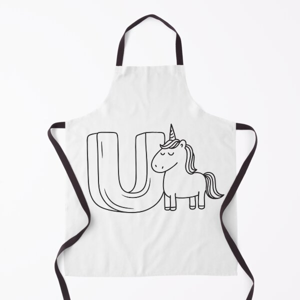 Item preview, Letter U Beside Cute Unicorn designed and sold by rasagamastore.