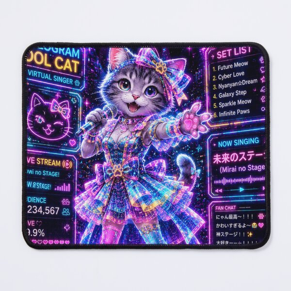 Item preview, Future Meow – Hologram Idol Cat Live designed and sold by Neon Riot Studio.