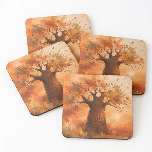 Item preview, Afro Boho Baobab Sunset – Earthy African Landscape Print designed and sold by Martin's_Design.