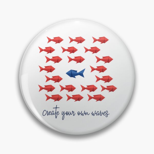 Item preview, Create Your Own Waves Origami Fish Unique Motivation designed and sold by myforestfog.