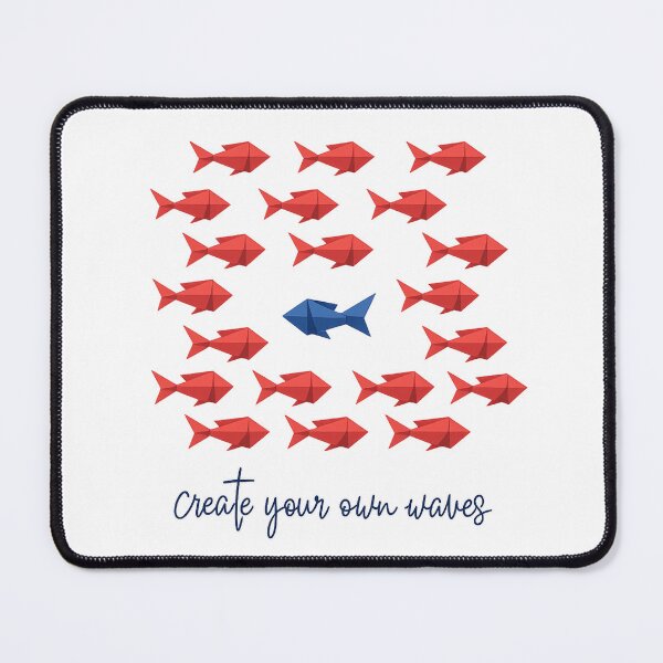 Item preview, Create Your Own Waves Origami Fish Unique Motivation designed and sold by myforestfog.