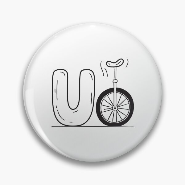 Item preview, Letter U Beside Unicycle designed and sold by rasagamastore.