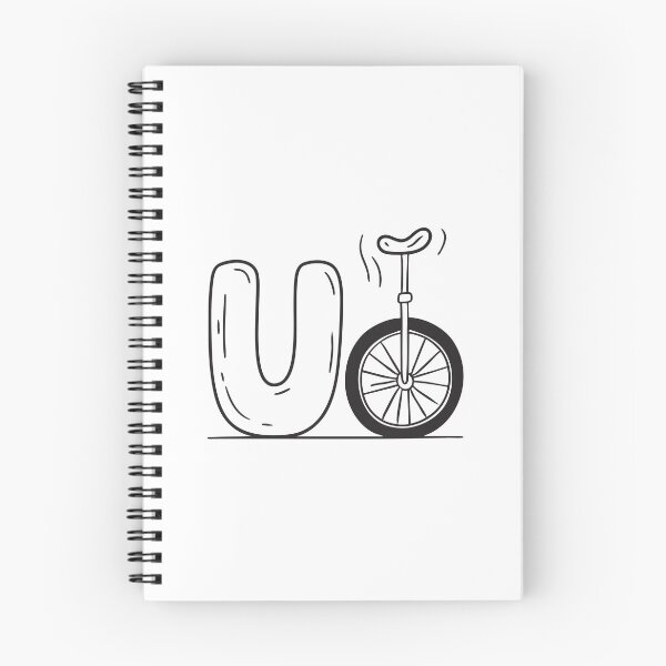 Item preview, Letter U Beside Unicycle designed and sold by rasagamastore.