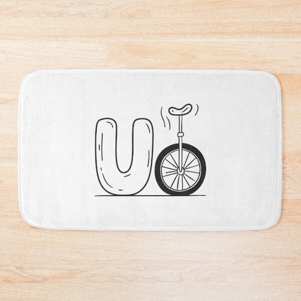 Item preview, Letter U Beside Unicycle designed and sold by rasagamastore.