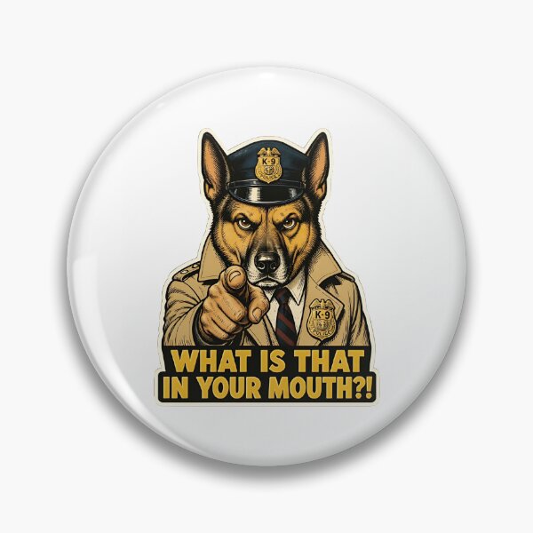 Item preview, What Is That In Your Mouth Funny K9 Dog Sticker designed and sold by RareVisuals.