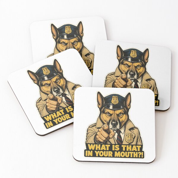Item preview, What Is That In Your Mouth Funny K9 Dog Sticker designed and sold by RareVisuals.