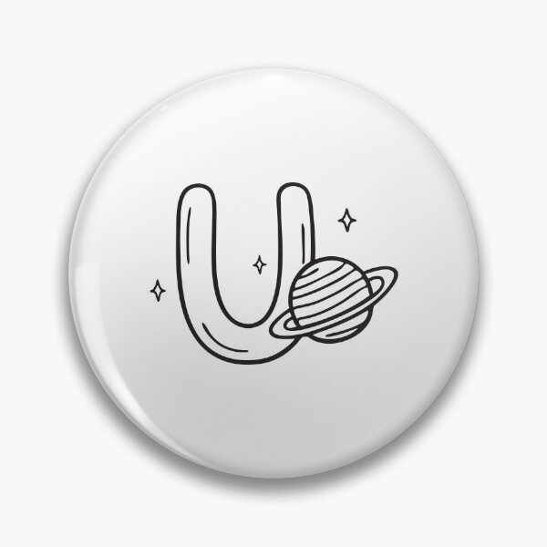 Item preview, Letter U Beside Universe Planet designed and sold by rasagamastore.