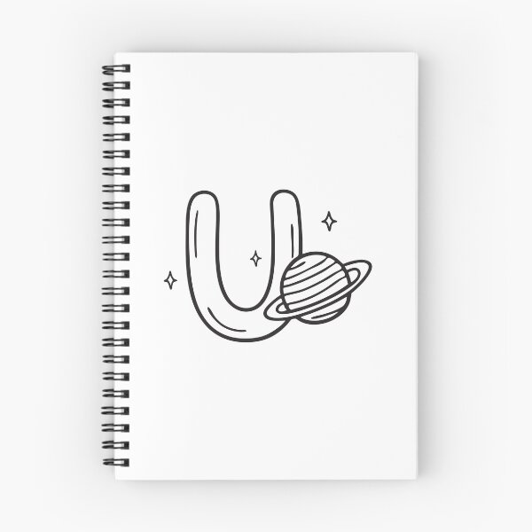 Item preview, Letter U Beside Universe Planet designed and sold by rasagamastore.