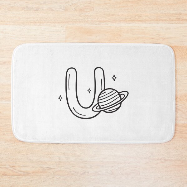 Item preview, Letter U Beside Universe Planet designed and sold by rasagamastore.