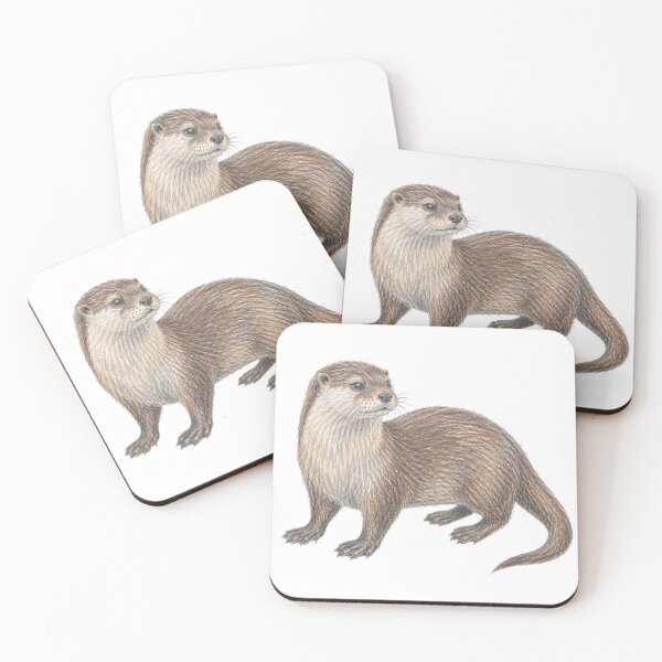 Item preview, Otter drawing with crayons designed and sold by JOANNASKAH.