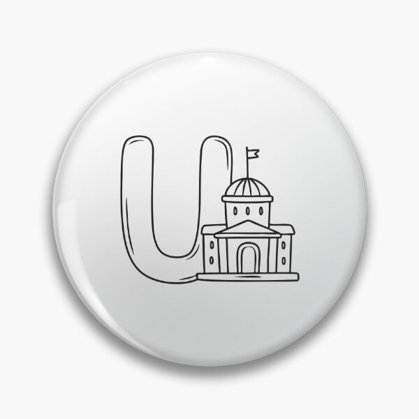 Item preview, Letter U Beside University Building designed and sold by rasagamastore.