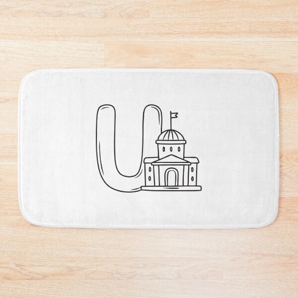 Item preview, Letter U Beside University Building designed and sold by rasagamastore.