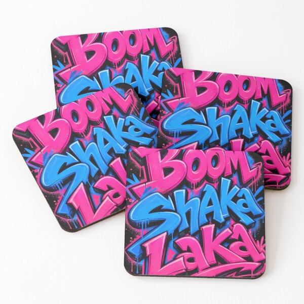 Item preview, Boom Shaka Laka Neon Graffiti Typography designed and sold by Jandedan.