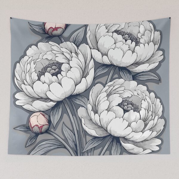 Item preview, Peonies vintage pattern designed and sold by Grypis.