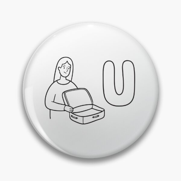 Item preview, Letter U Beside Unpacking Luggage designed and sold by rasagamastore.