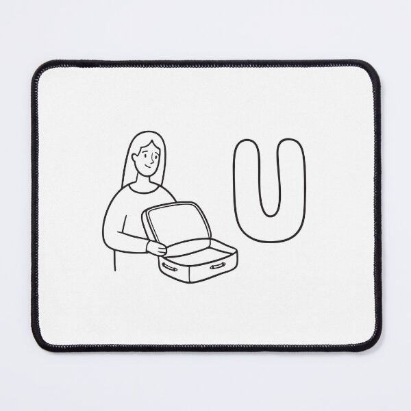 Item preview, Letter U Beside Unpacking Luggage designed and sold by rasagamastore.