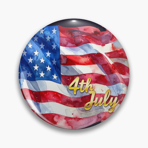 Item preview, 4th July flag in watercolor style  designed and sold by LiskoDesign.