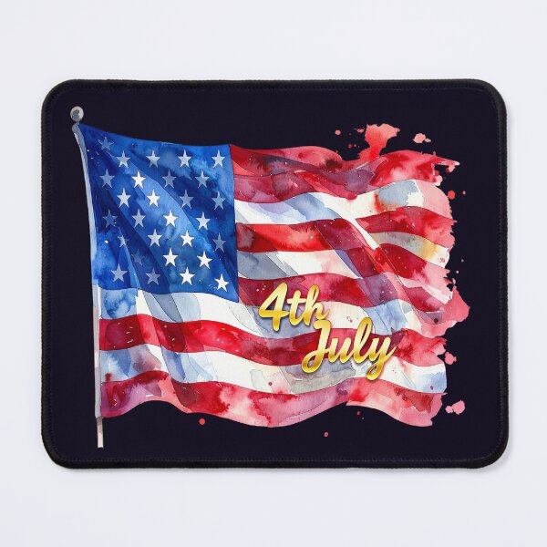 Item preview, 4th July flag in watercolor style  designed and sold by LiskoDesign.