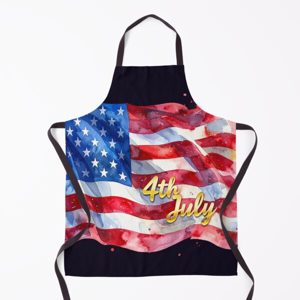 Item preview, 4th July flag in watercolor style  designed and sold by LiskoDesign.