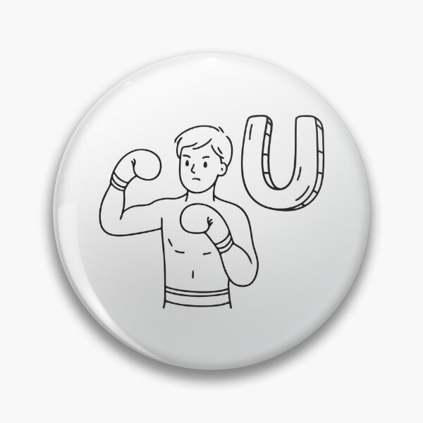 Item preview, Letter U Beside Uppercut Punch designed and sold by rasagamastore.