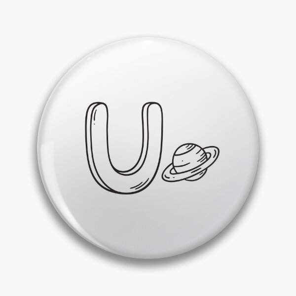 Item preview, Letter U Beside Planet Uranus designed and sold by rasagamastore.