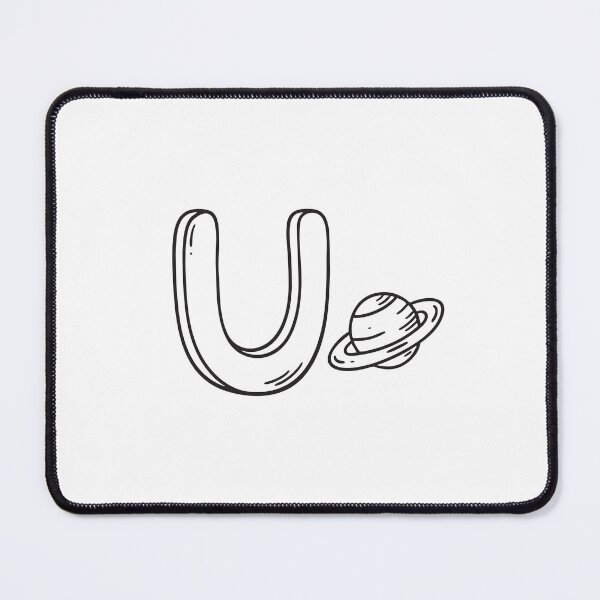 Item preview, Letter U Beside Planet Uranus designed and sold by rasagamastore.