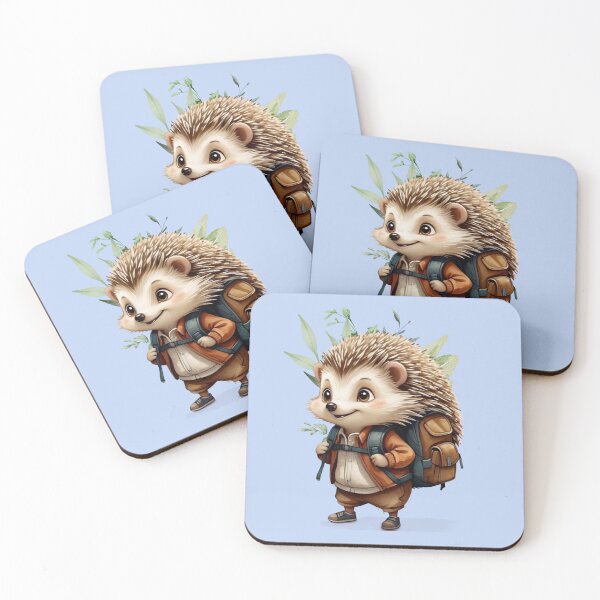 Item preview, Cute Hiking Hedgehog – Watercolor Forest Adventure for Kids. designed and sold by NewtBoo.