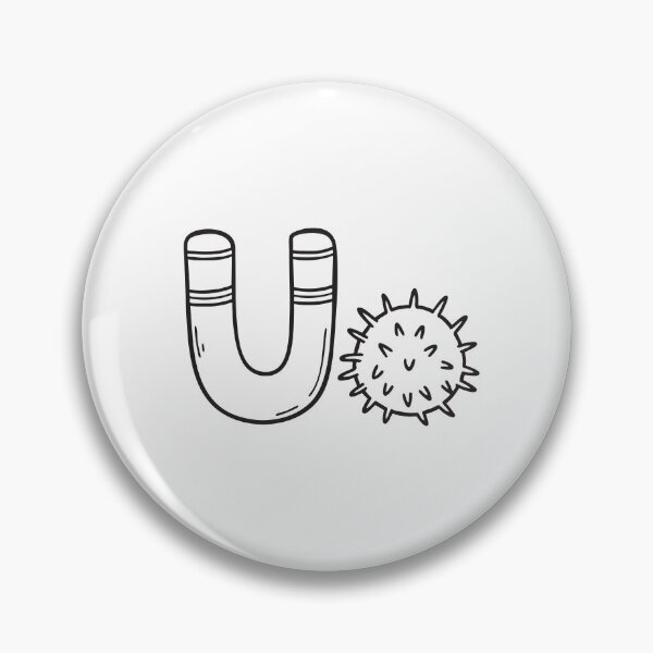 Item preview, Letter U Beside Sea Urchin designed and sold by rasagamastore.