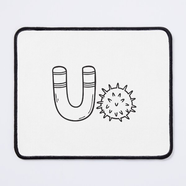 Item preview, Letter U Beside Sea Urchin designed and sold by rasagamastore.