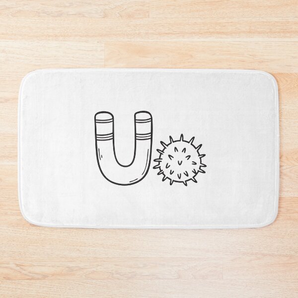 Item preview, Letter U Beside Sea Urchin designed and sold by rasagamastore.