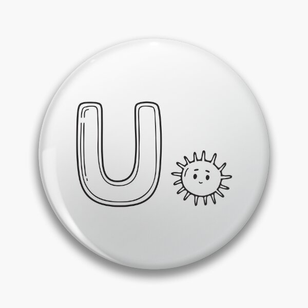 Item preview, Letter U Beside Sea Urchin Illustration designed and sold by rasagamastore.