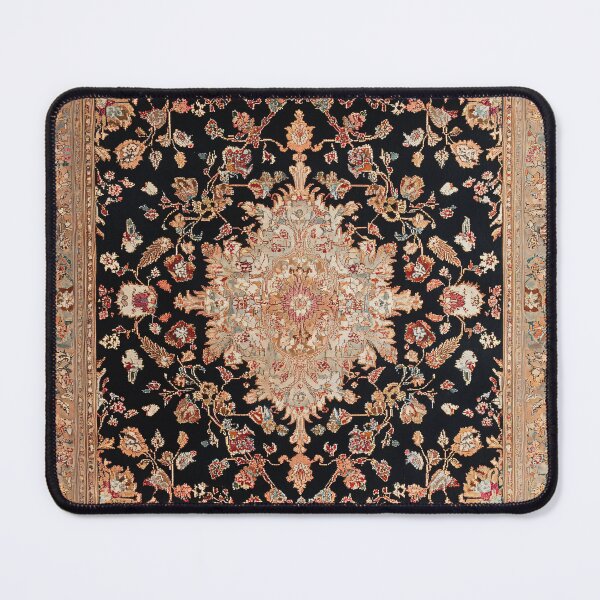 Item preview, Antique Rug Floral Oriental Vernal Color Black Gold Carpet designed and sold by GrinGalore.