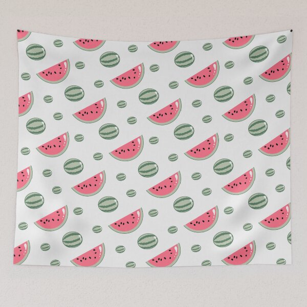 Item preview, Kawaii Watermelon Seamless pattern with white background designed and sold by Sugarflumpairy2.