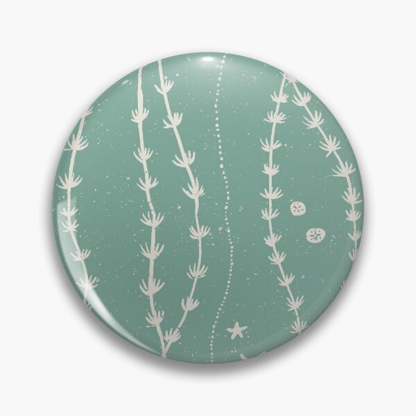 Item preview, Seaweed Starfish Sand Dollar Block Print Stripe Coastal Beach House Decor Cream White designed and sold by RenattaZare.