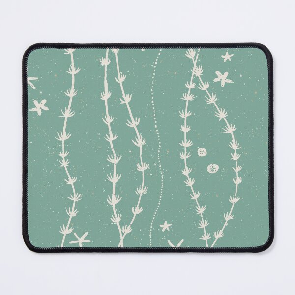 Item preview, Seaweed Starfish Sand Dollar Block Print Stripe Coastal Beach House Decor Cream White designed and sold by RenattaZare.