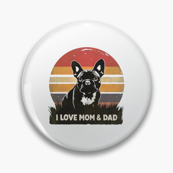 Item preview, Retro Frenchie Mom Dad Love Vintage Canine designed and sold by SoyLamderma.
