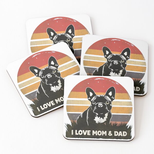 Item preview, Retro Frenchie Mom Dad Love Vintage Canine designed and sold by SoyLamderma.
