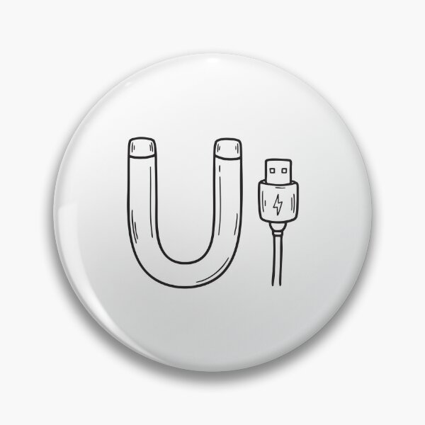 Item preview, Letter U Beside USB Cable designed and sold by rasagamastore.