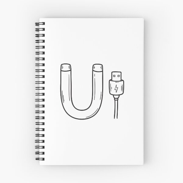 Item preview, Letter U Beside USB Cable designed and sold by rasagamastore.