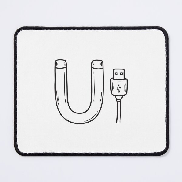 Item preview, Letter U Beside USB Cable designed and sold by rasagamastore.