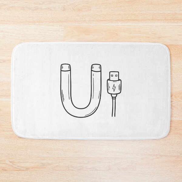 Item preview, Letter U Beside USB Cable designed and sold by rasagamastore.