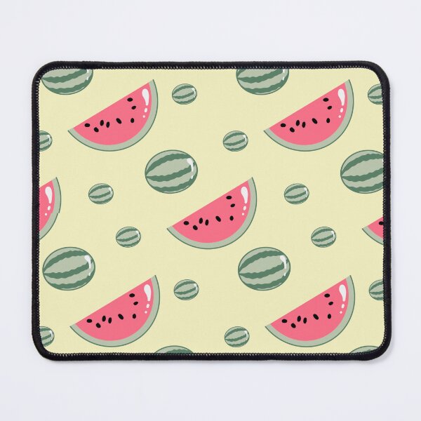 Item preview, Kawaii Watermelon Seamless pattern with pastel yellow background designed and sold by Sugarflumpairy2.