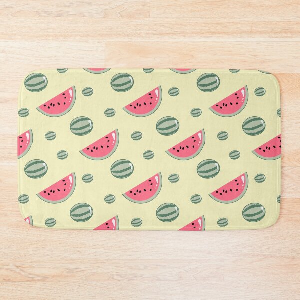 Item preview, Kawaii Watermelon Seamless pattern with pastel yellow background designed and sold by Sugarflumpairy2.