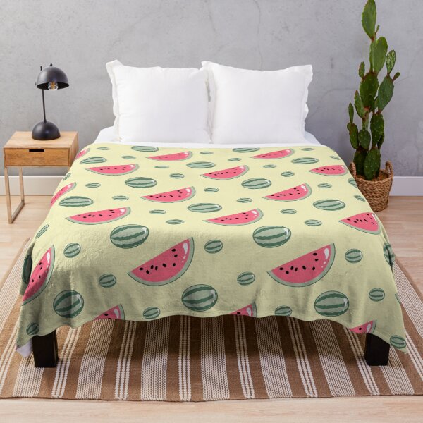 Item preview, Kawaii Watermelon Seamless pattern with pastel yellow background designed and sold by Sugarflumpairy2.