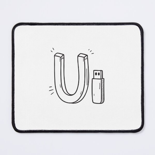 Item preview, Letter U Beside USB Drive designed and sold by rasagamastore.