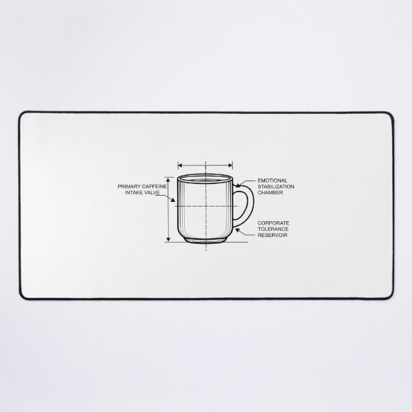 Item preview, Retro Blueprint Coffee Mug Funny Engineering Office Sticker designed and sold by MadCatDesign77.