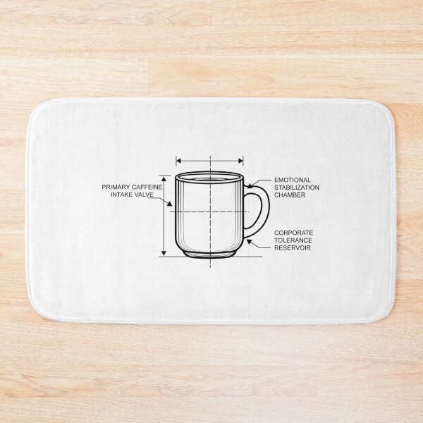 Item preview, Retro Blueprint Coffee Mug Funny Engineering Office Sticker designed and sold by MadCatDesign77.