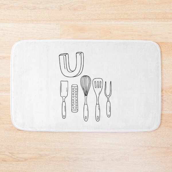 Item preview, Letter U Beside Kitchen Utensils designed and sold by rasagamastore.