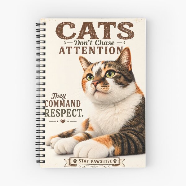 Item preview, Vintage Cat Commands Respect Design designed and sold by Udaya Bandara Art.