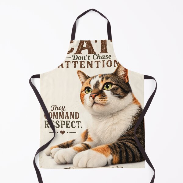 Item preview, Vintage Cat Commands Respect Design designed and sold by Udaya Bandara Art.